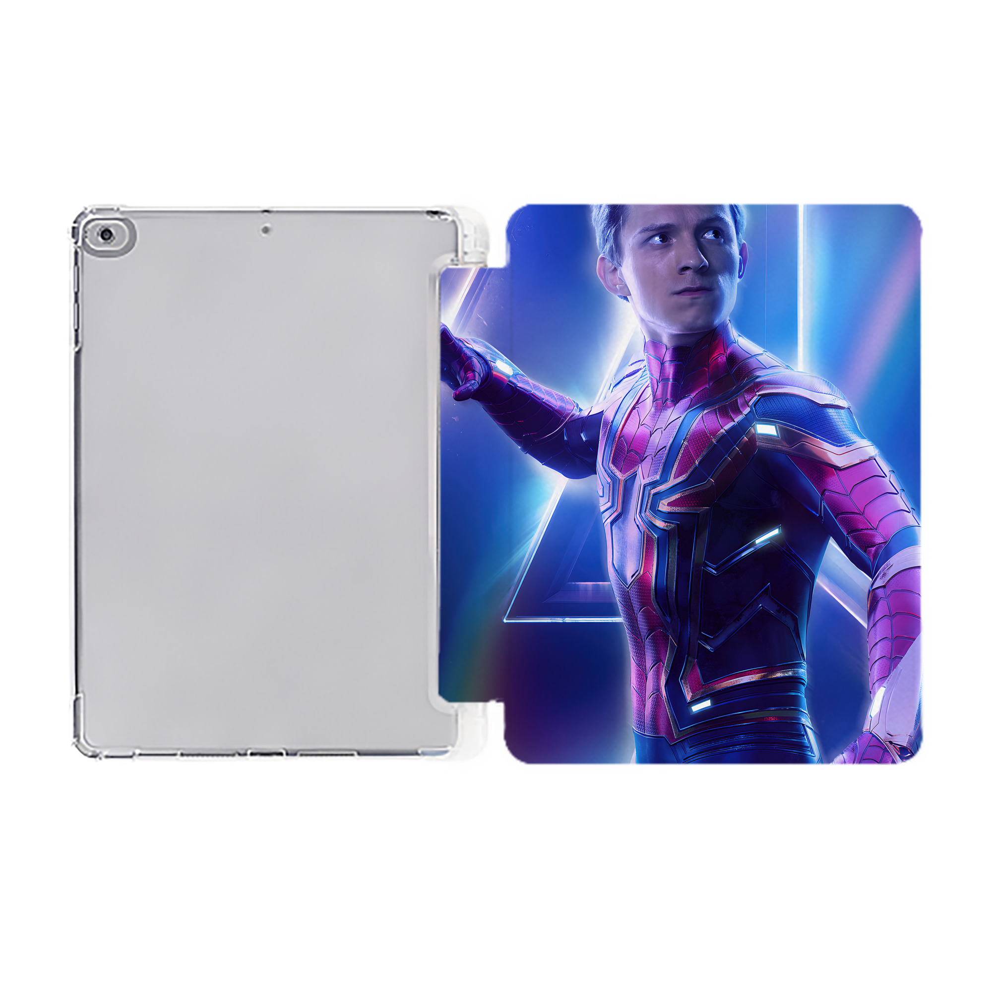 （画像用） アベンジャーズ The Avengers IPad ケース ペン収納付き 三つ折りスタンド PUレザー×シリコン 対応機種9.5/10.5/10.9インチ